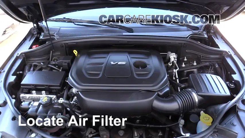 2017 Jeep Grand Cherokee Laredo 3.6L V6 FlexFuel Filtre à air (moteur) Changement